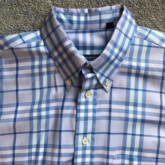 Burberry Other - Burberry Men’s Purple and Blue Plaid Dress Shirt